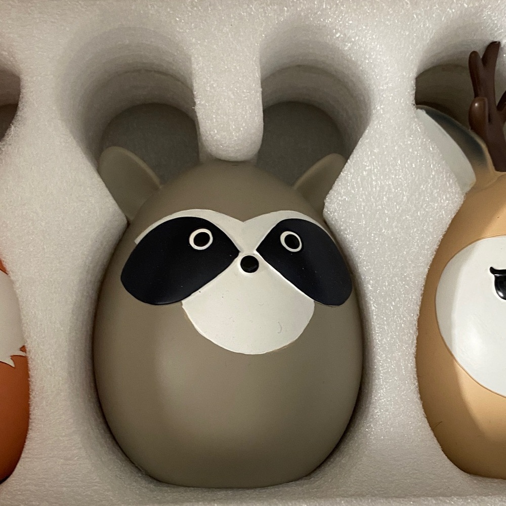 Grandin Road Woodland Animals Easter Eggs Decor Decoration Fox Owl Bear Deer - Picture 3 of 9